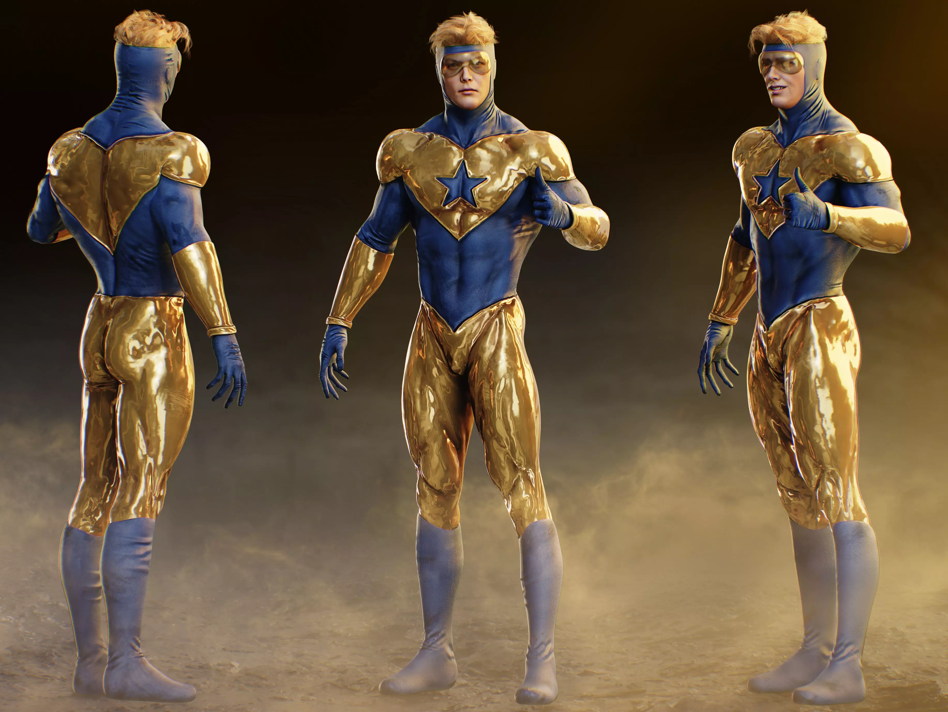 Booster Gold Low-poly 3D model