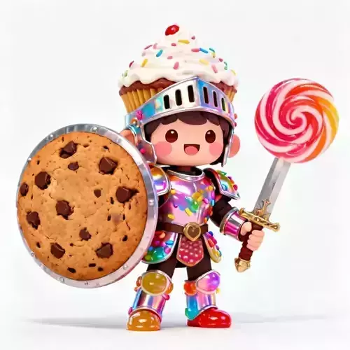Whimsical Chibi Candy Paladin 3D Model