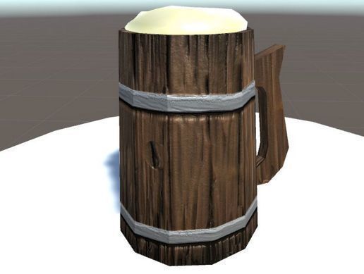 Beer chop Free low-poly 3D model_1