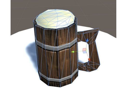 Beer chop Free low-poly 3D model_2