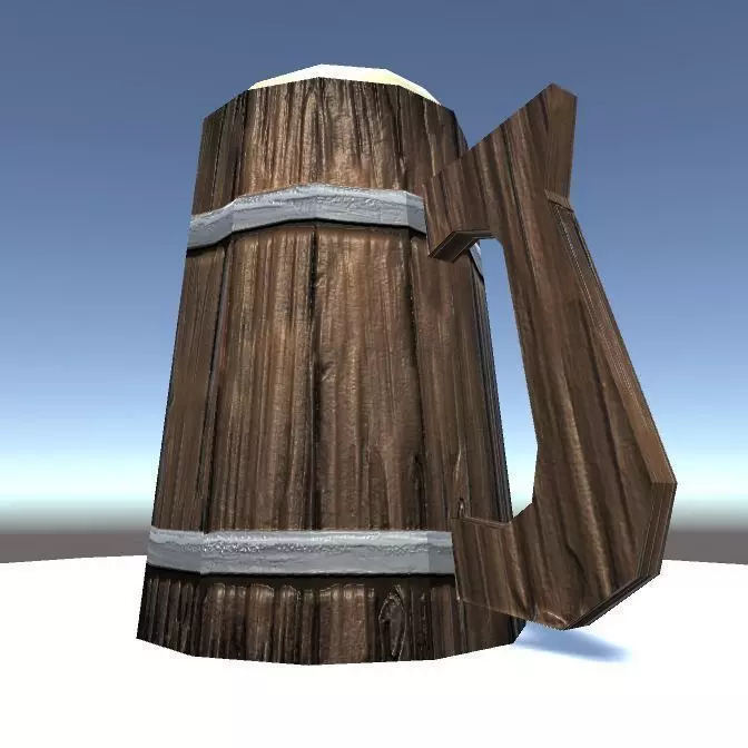 Beer chop Free low-poly 3D model_0