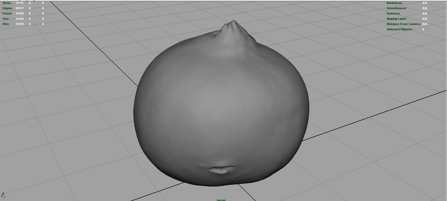 Pomegranate peach Low-poly 3D model_3