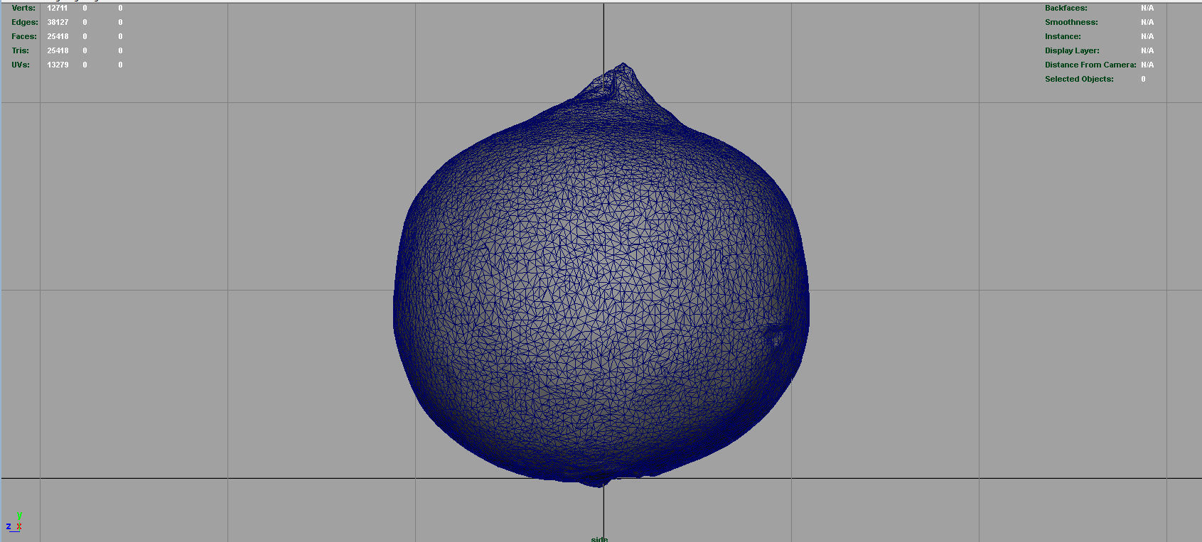 Pomegranate peach Low-poly 3D model_8