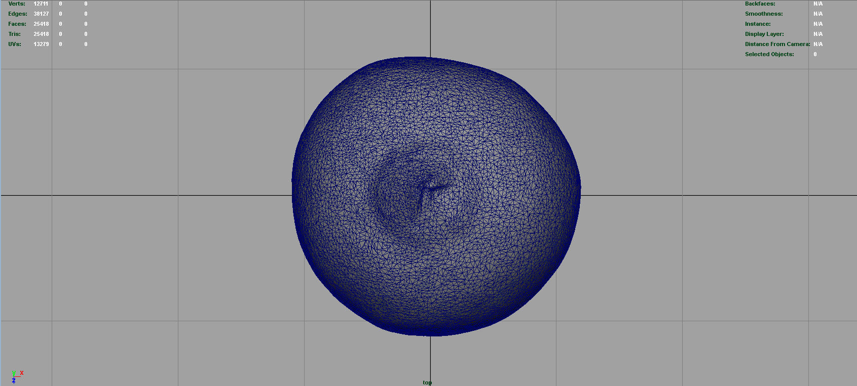 Pomegranate peach Low-poly 3D model_10