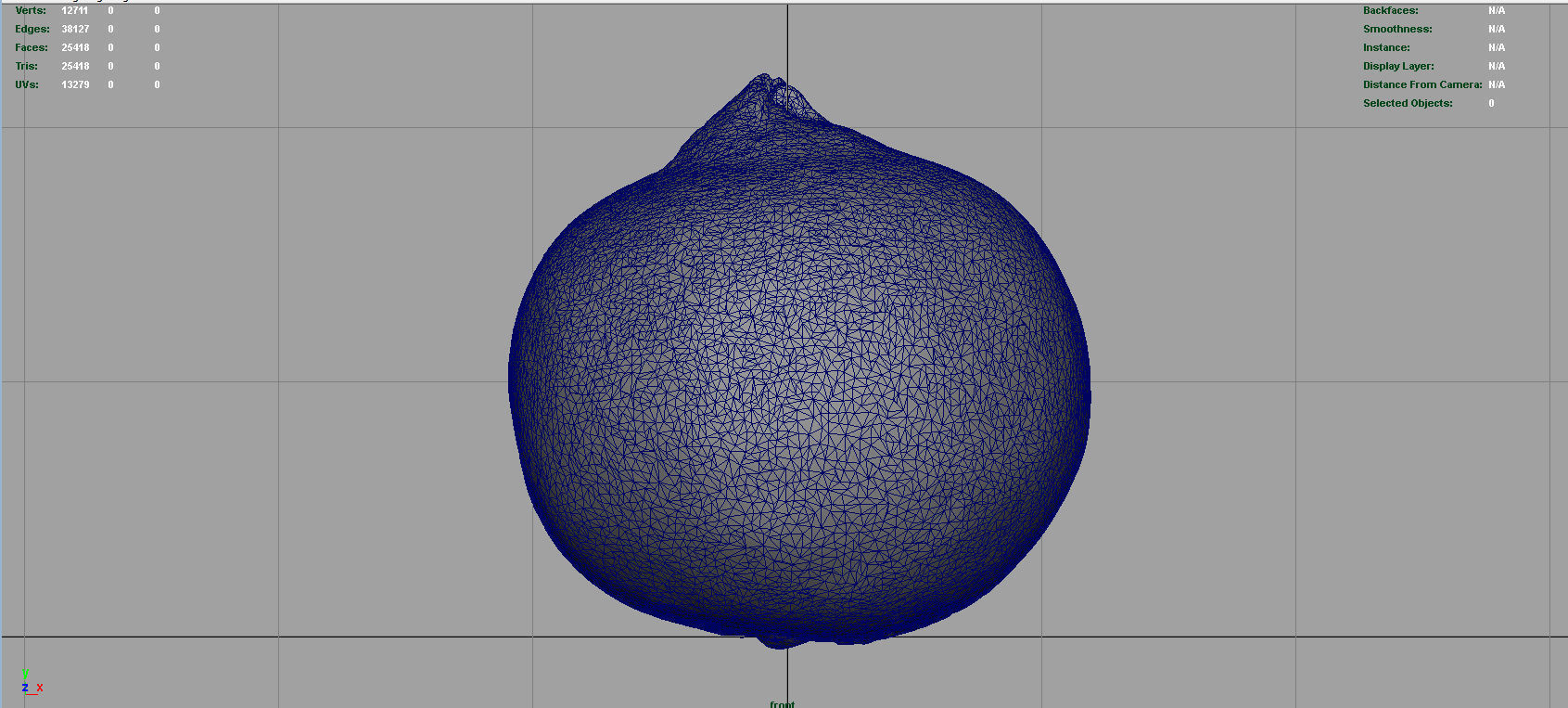 Pomegranate peach Low-poly 3D model_9