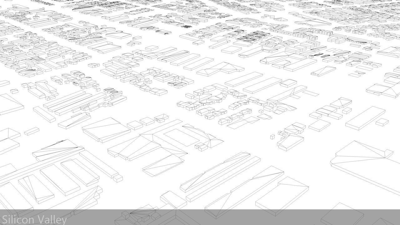 Silicon Valley Streets and Buildings 3D model_8