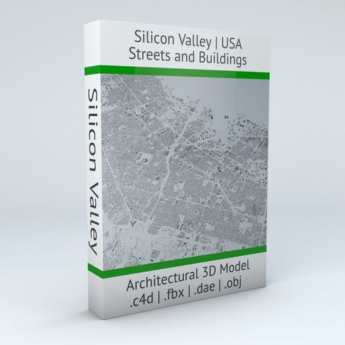 Silicon Valley Streets and Buildings 3D model