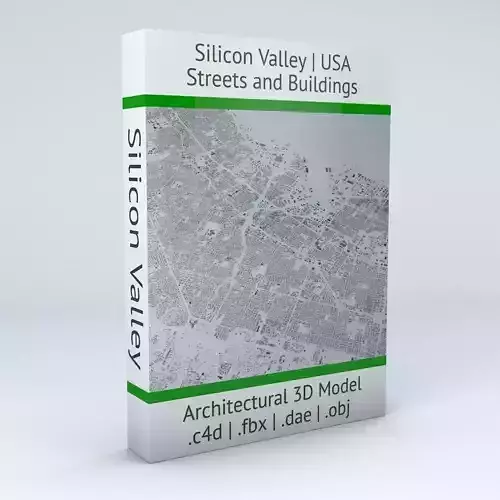 Silicon Valley Streets and Buildings 3D model Silicon Valley Streets and Buildings 3D model