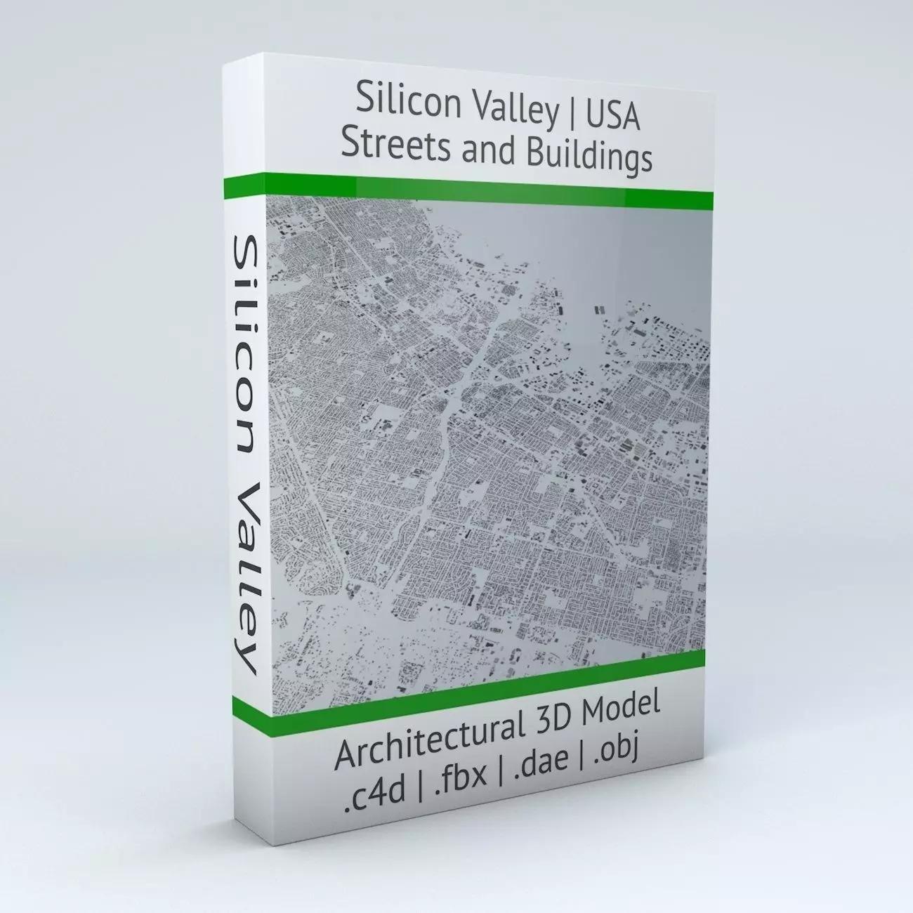 Silicon Valley Streets and Buildings 3D model_0