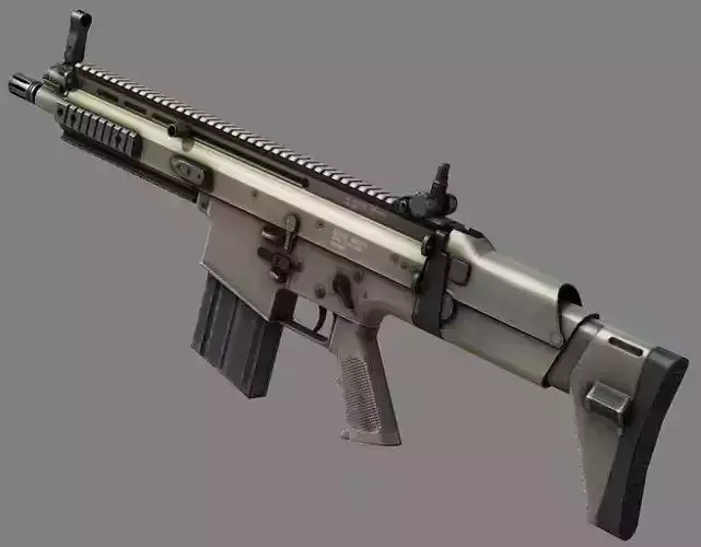 Weapon Scar-H Very hight Low-poly 3D model