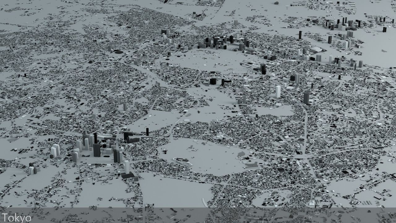 Tokyo Streets and Buildings 3D model_4