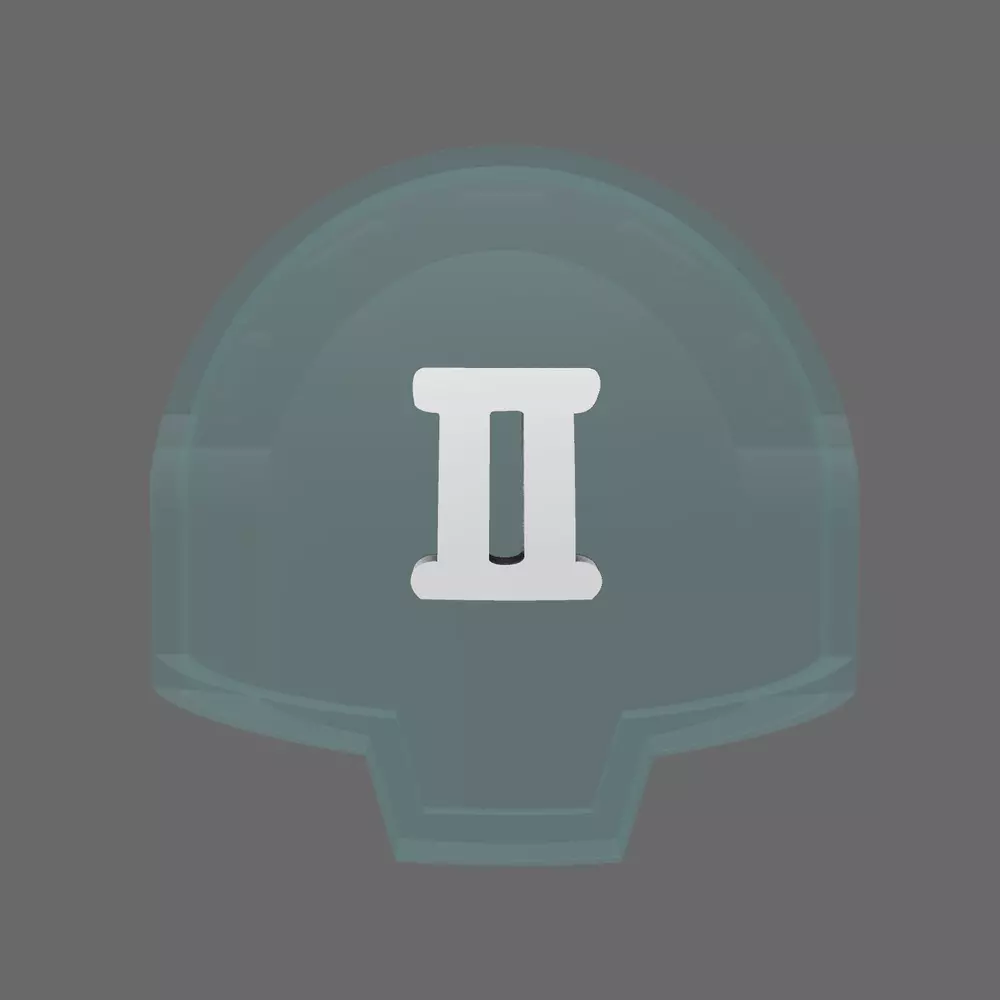 Space Knights DV04 Standard Roman Numeral 02 Shoulder Symbols 3D print model