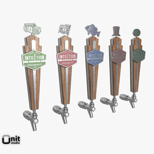 Beer Taps Intuition Ale Works 3D model