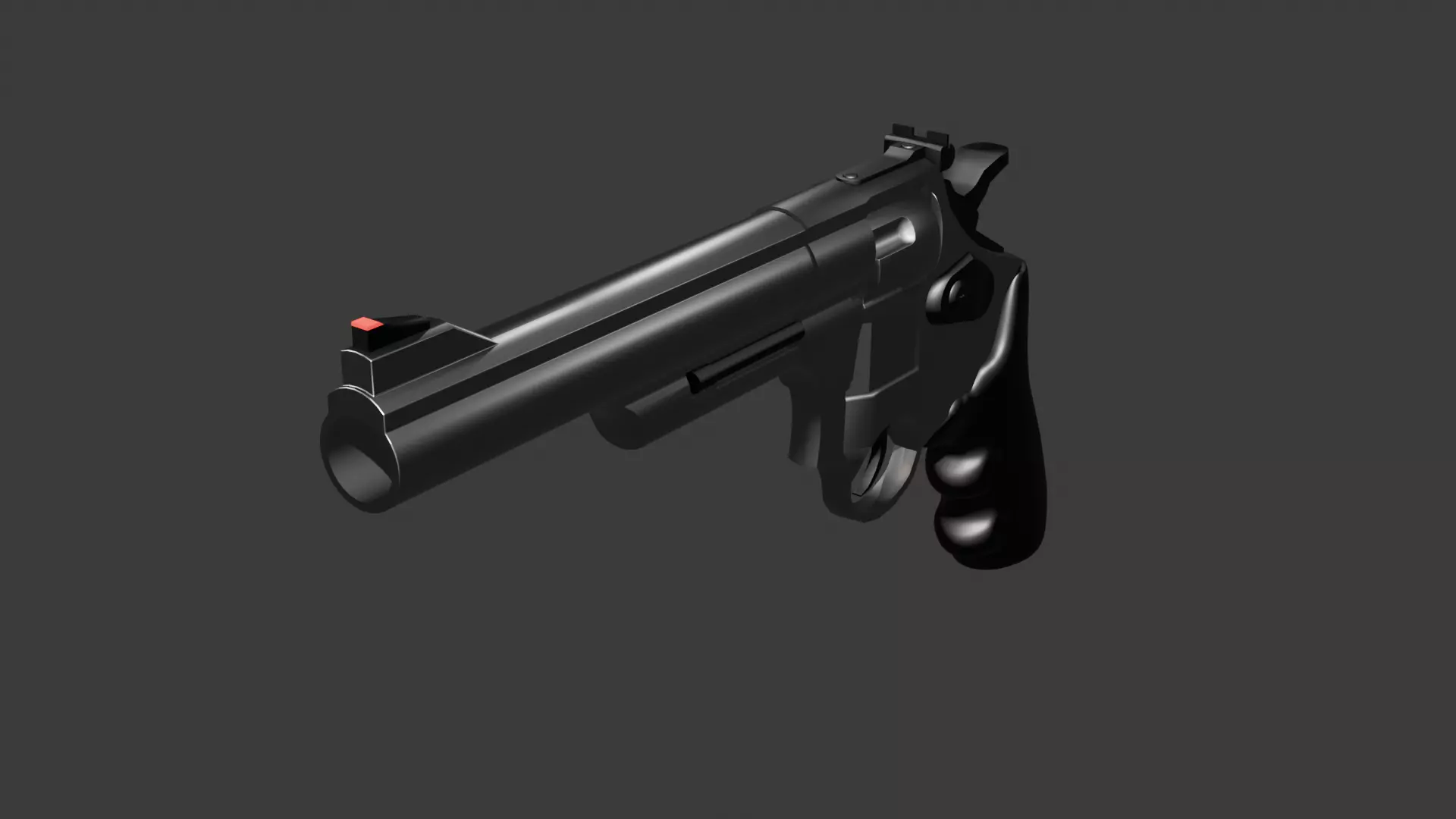 Revolver Low-poly 3D model