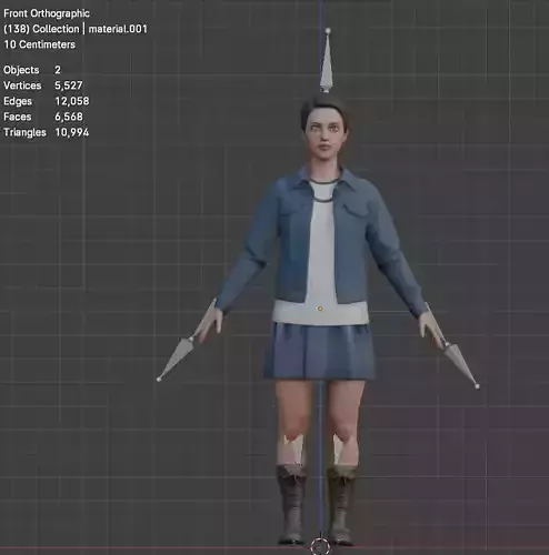 3D model Rigged Girl Low Poly VR / AR / low-poly | CGTrader
