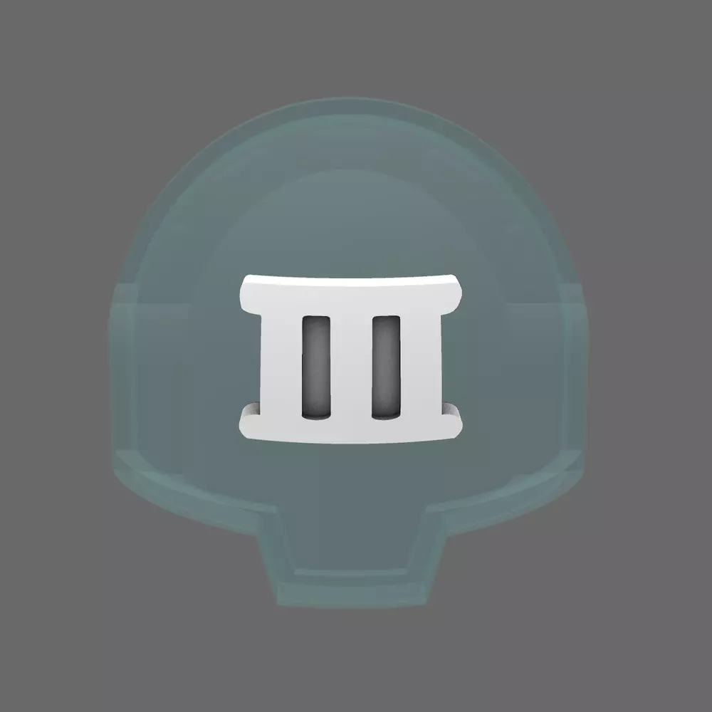 Space Knights DV04 Standard Roman Numeral 03 Shoulder Symbols 3D print model
