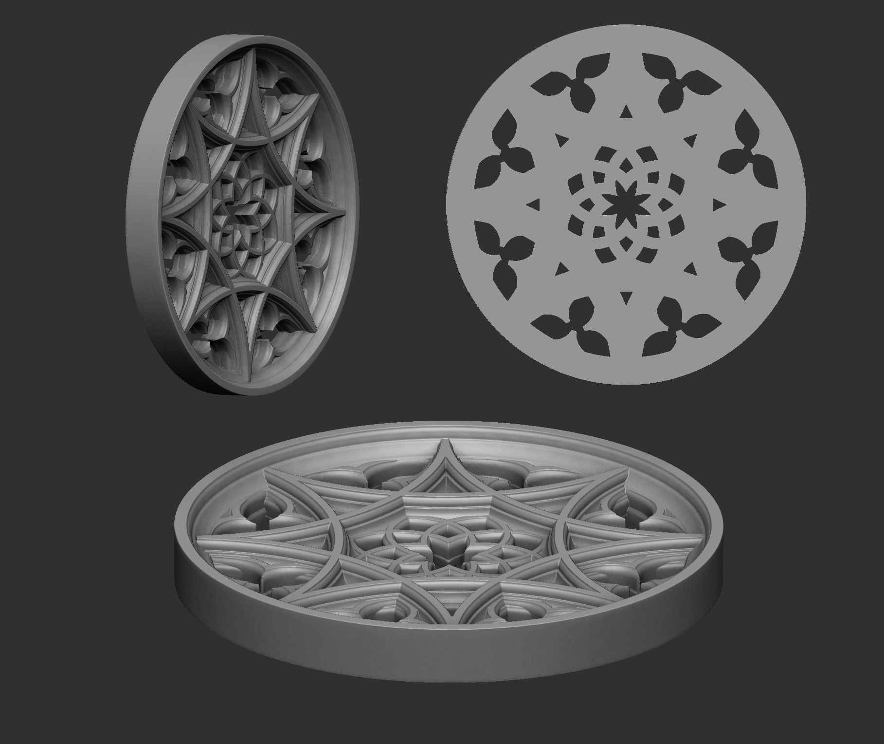 Gothic Tracery 5 3D model 3D printable | CGTrader