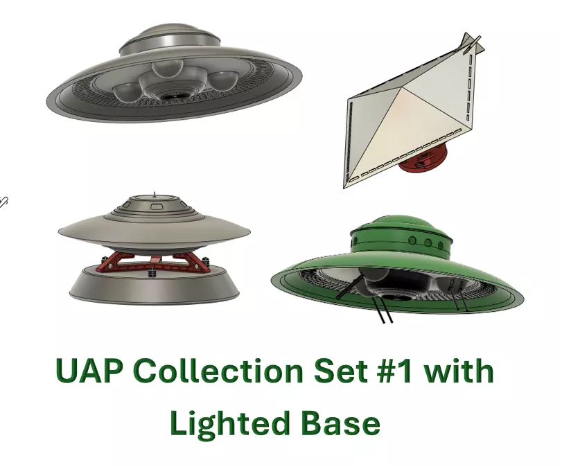 Famous UAP UFO collection set 1 of STL Files 3D print model