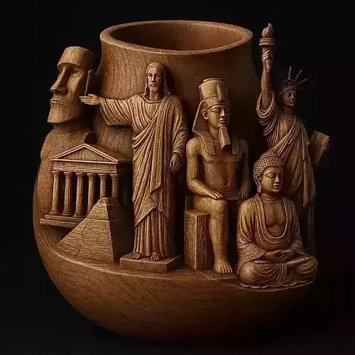 World Famous Statues Holder 3D Model