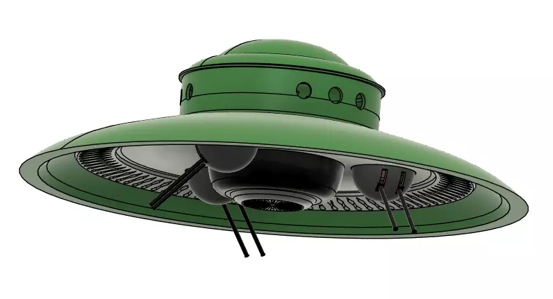 the Famous Hannebau UAP or Flying Disk UFO Two Model Kit 3D print model