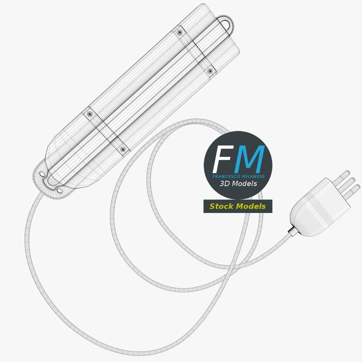 Italian power strip 3D model_8