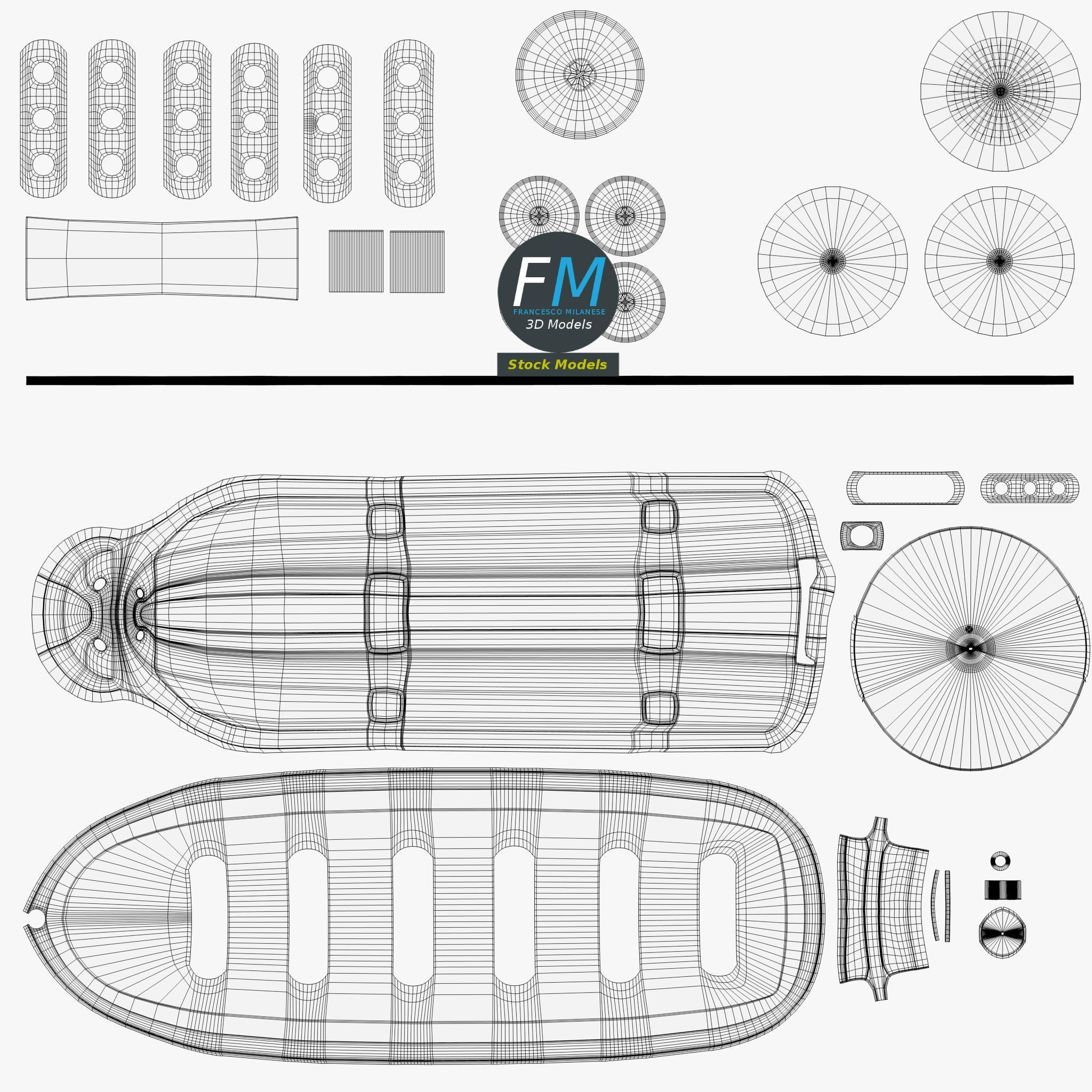 Italian power strip 3D model_11