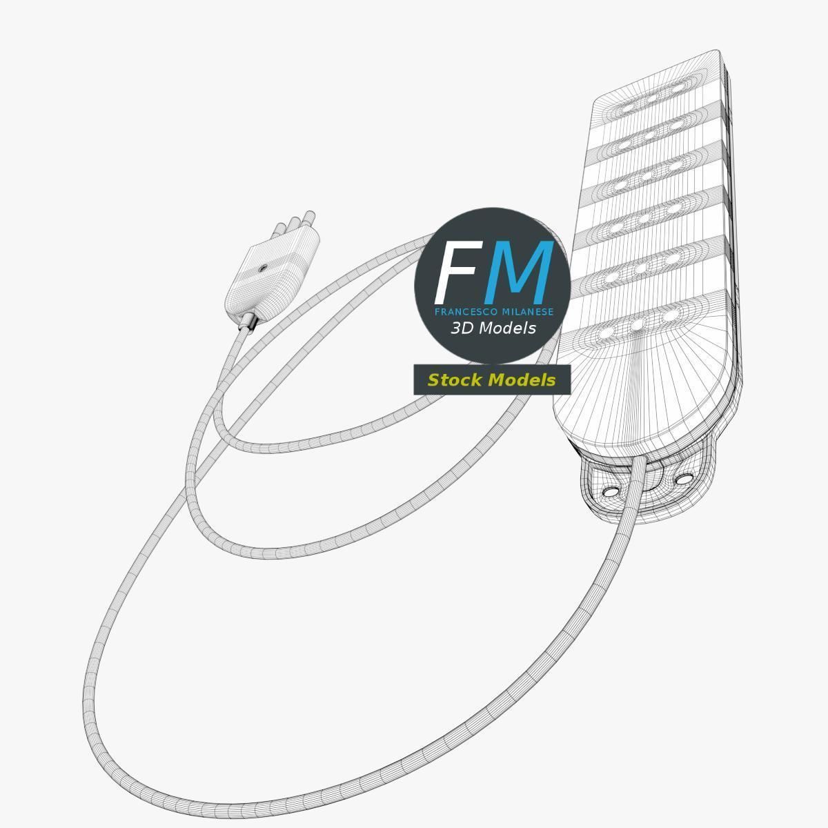 Italian power strip 3D model_7