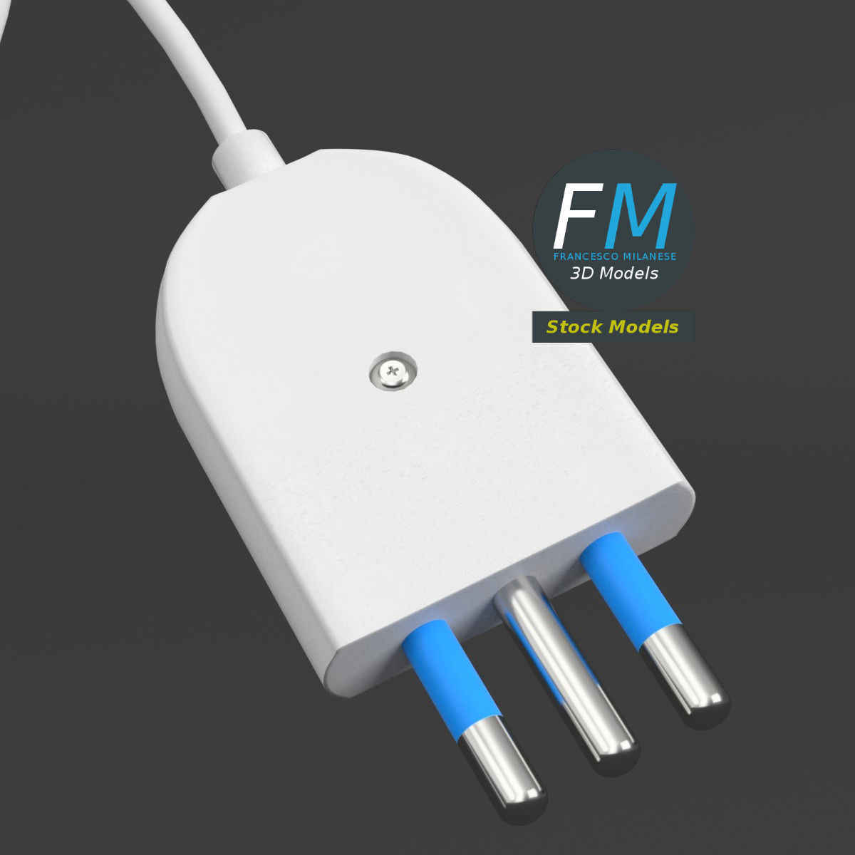 Italian power strip 3D model_3