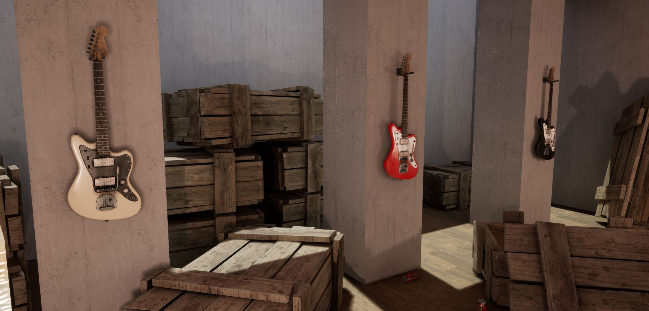 Squier Jazzmaster Electric Guitar Low-poly 3D model_13