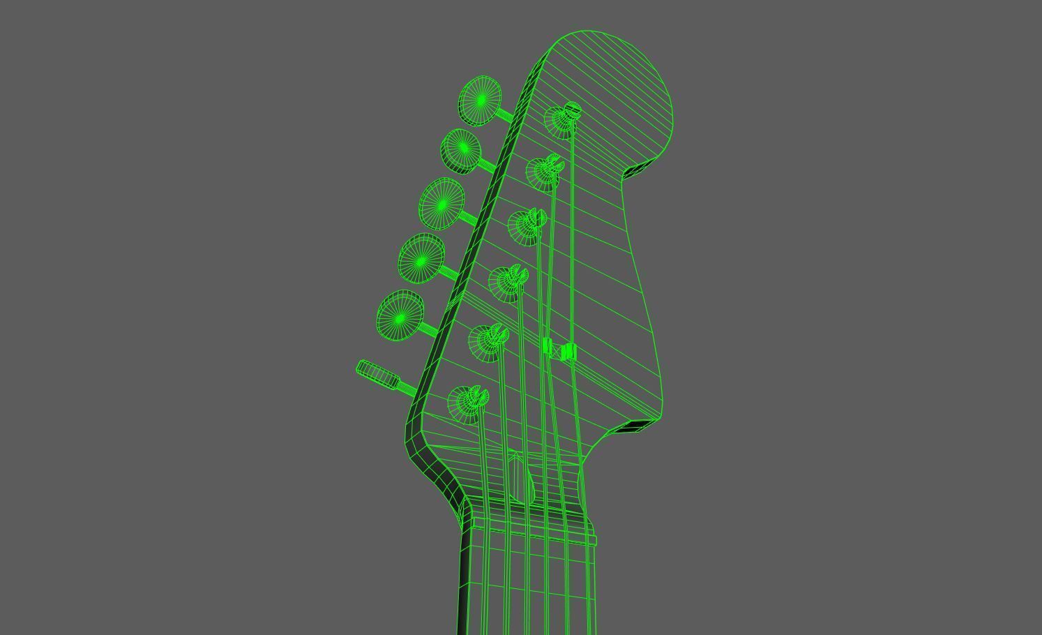 Squier Jazzmaster Electric Guitar Low-poly 3D model_18