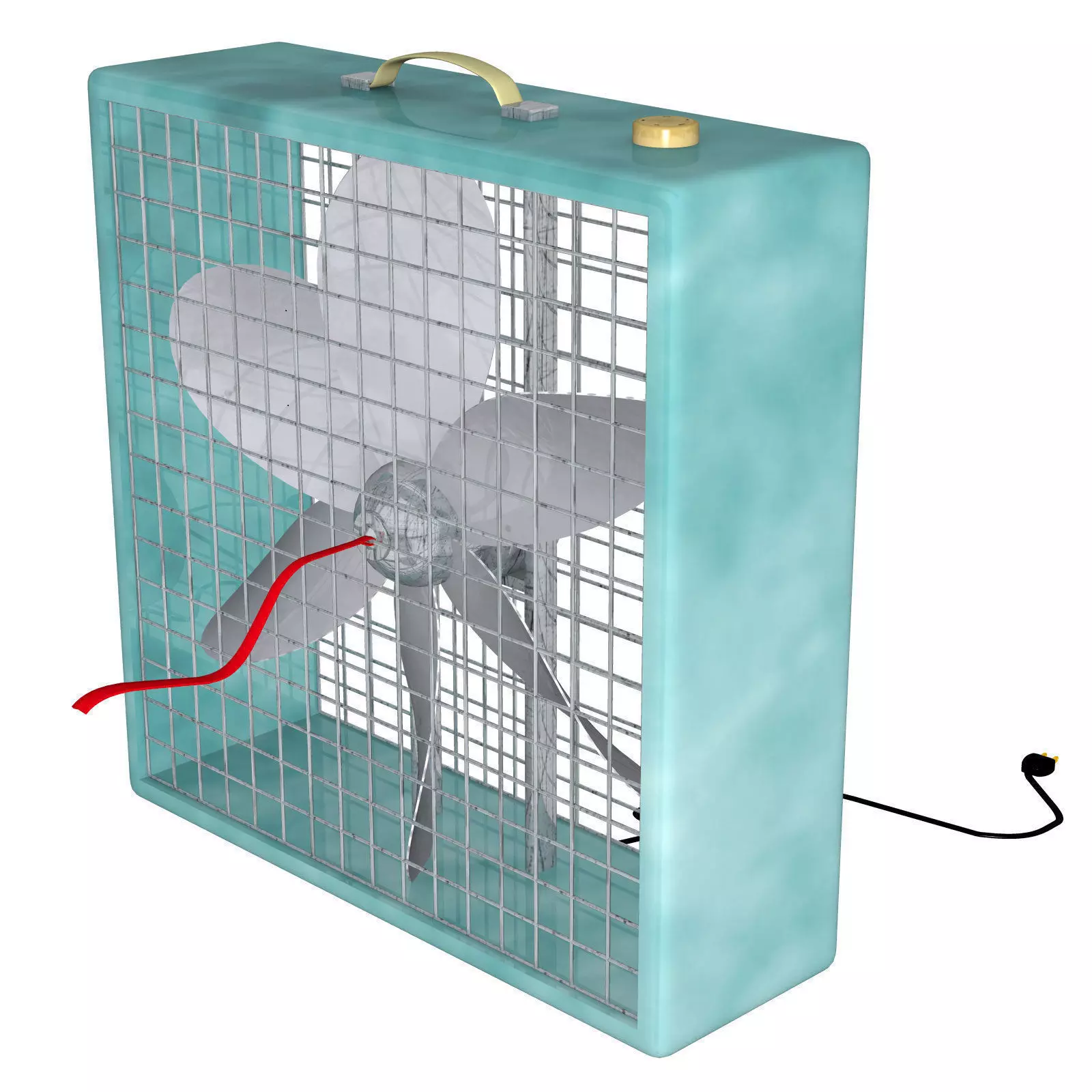  Box Fan FBX OBJ 3D model_0