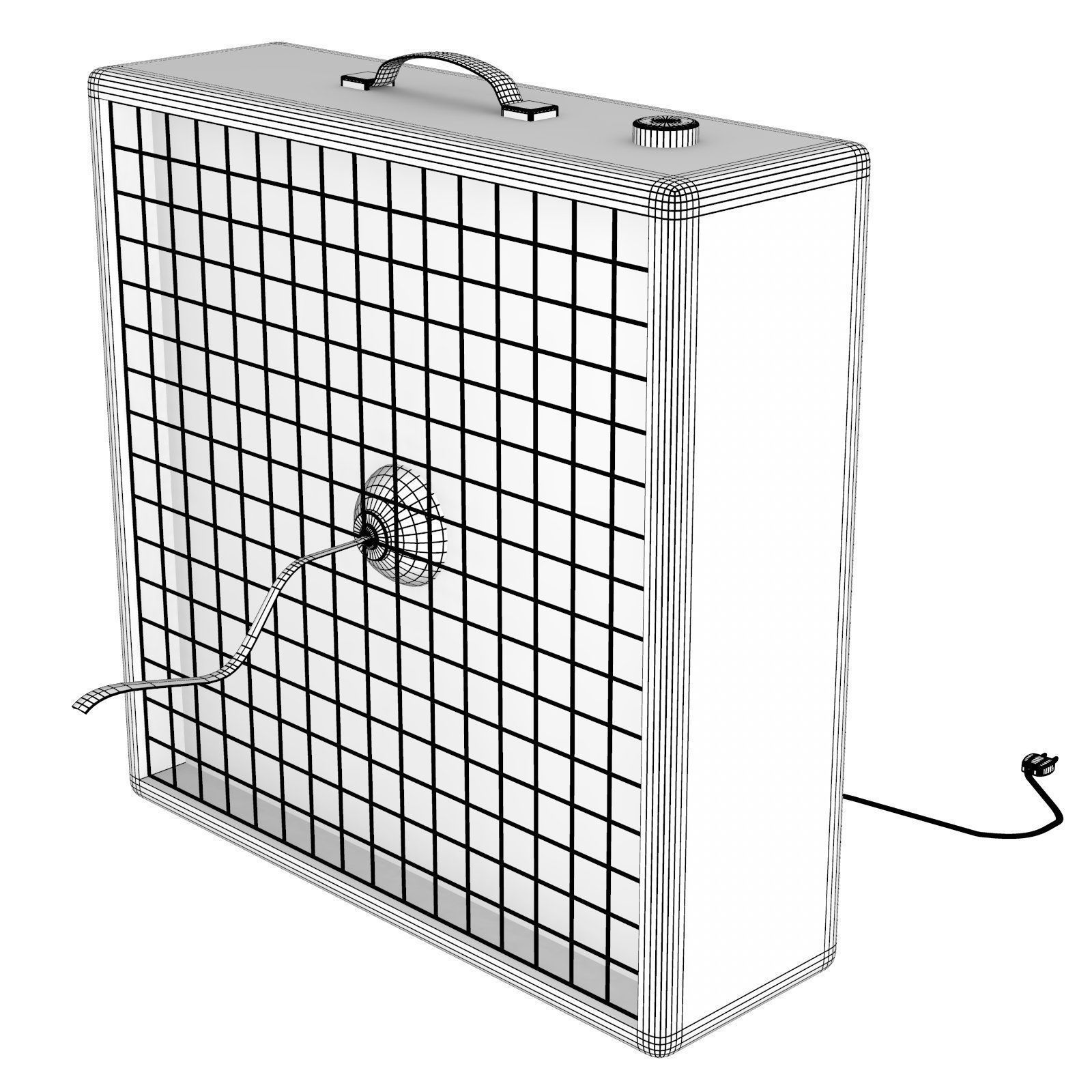  Box Fan FBX OBJ 3D model_1