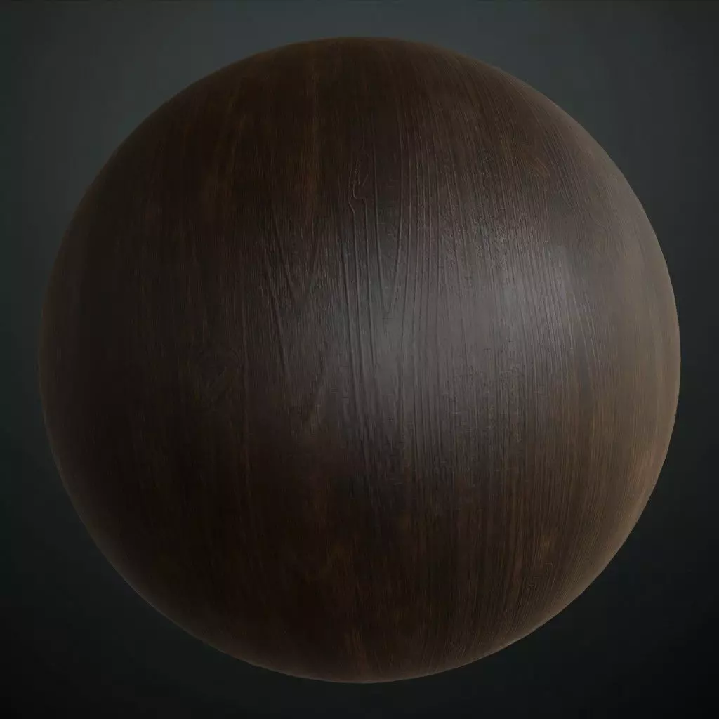 Dark Mahogany Wood Plank PBR Seamless Texture
