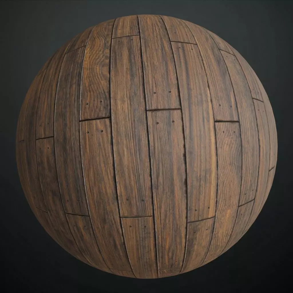 Rustic Weathered Wood Planks PBR Seamless Texture