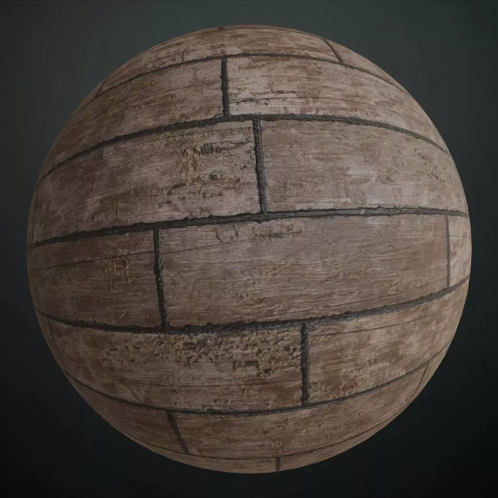 Antique Rough-Hewn Wood PBR Seamless Texture