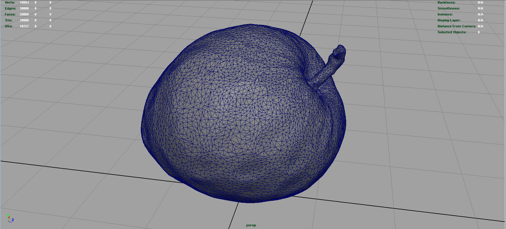Custard Apple Low-poly 3D model_6