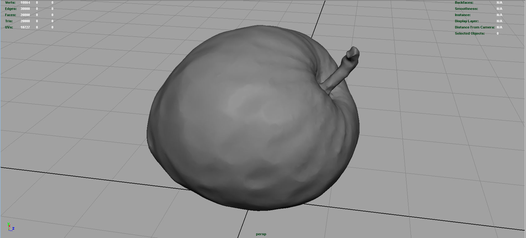 Custard Apple Low-poly 3D model_4