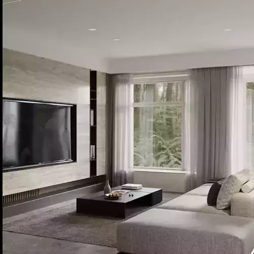 modern livingroom 3D model 4