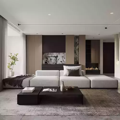 modern livingroom 3D model