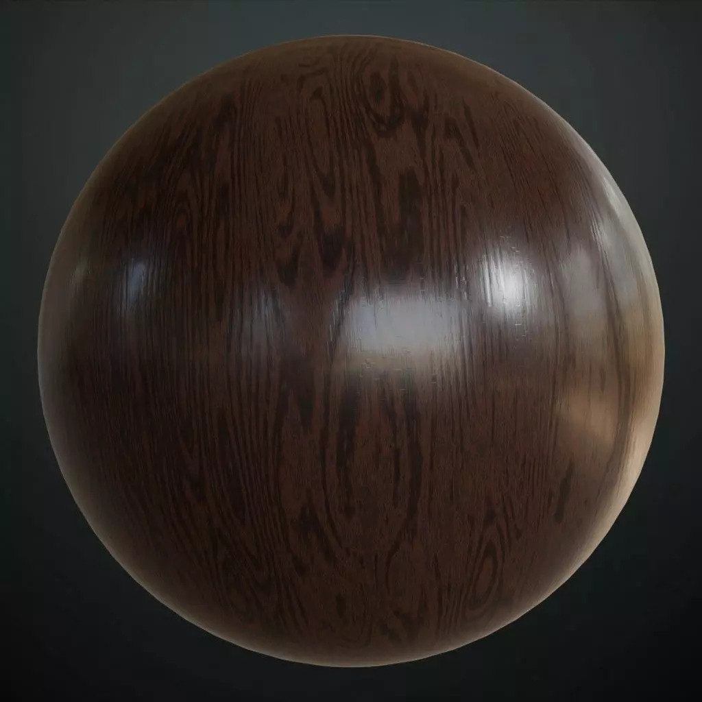 Polished Cherry Wood Planks PBR Seamless Texture