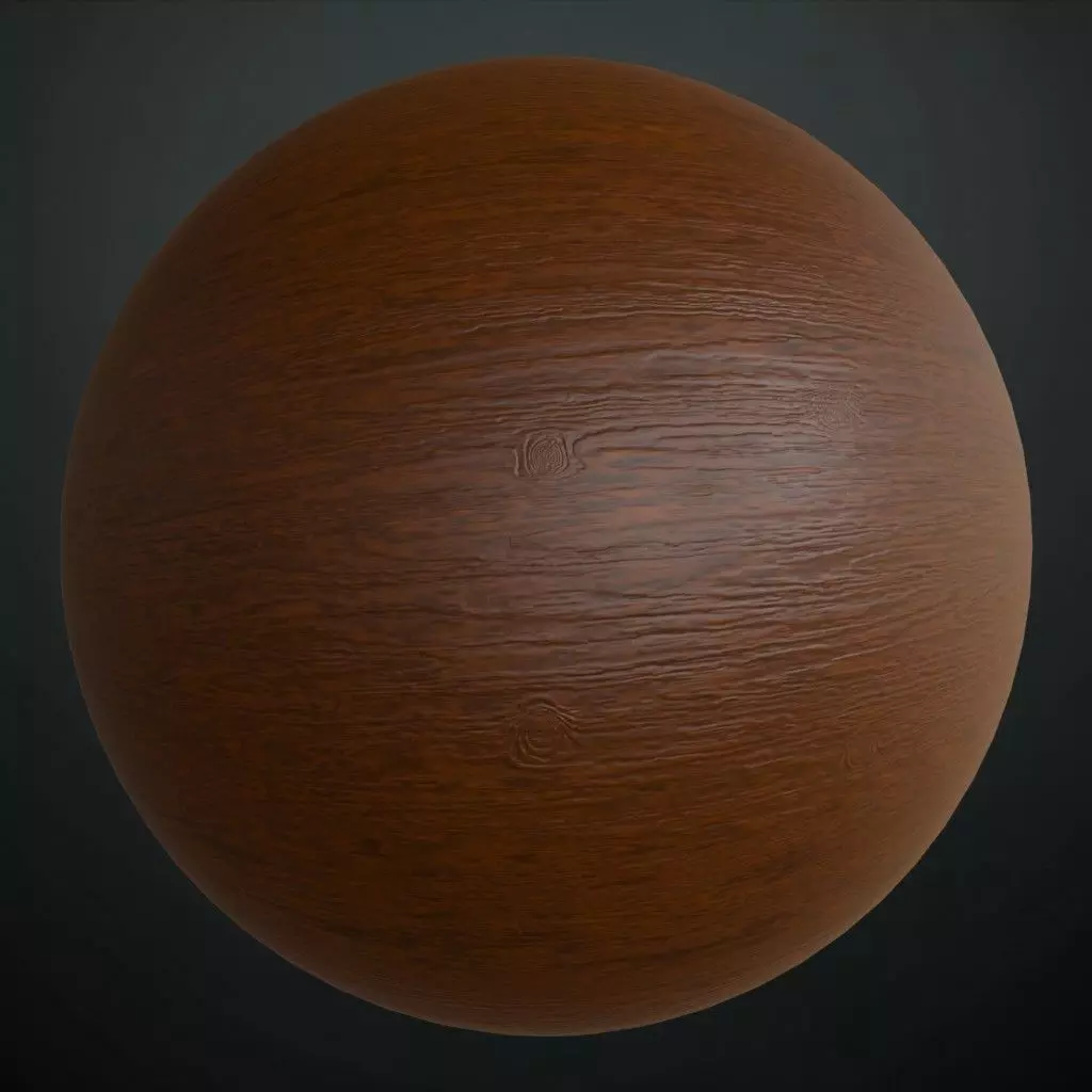 Modern Dark Walnut Wood PBR Seamless Texture