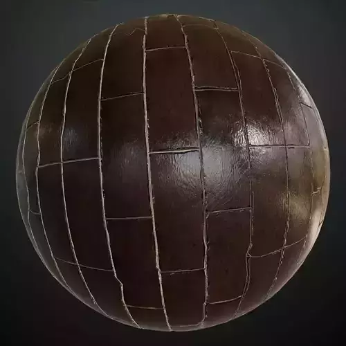 Antique High-Gloss Parquet Floor PBR Seamless Texture