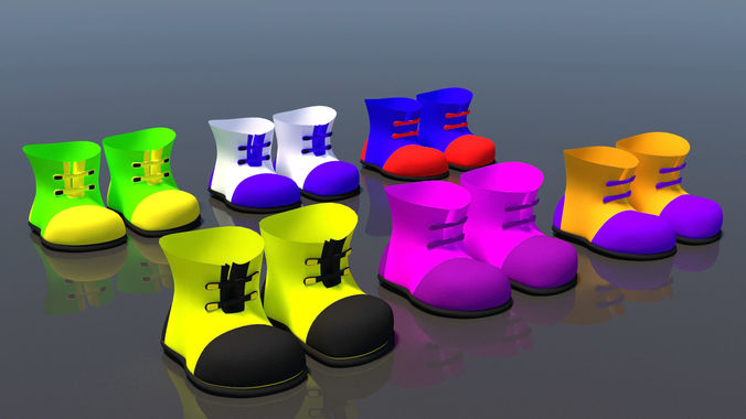 Cartoon Shoes Low-poly 3D model