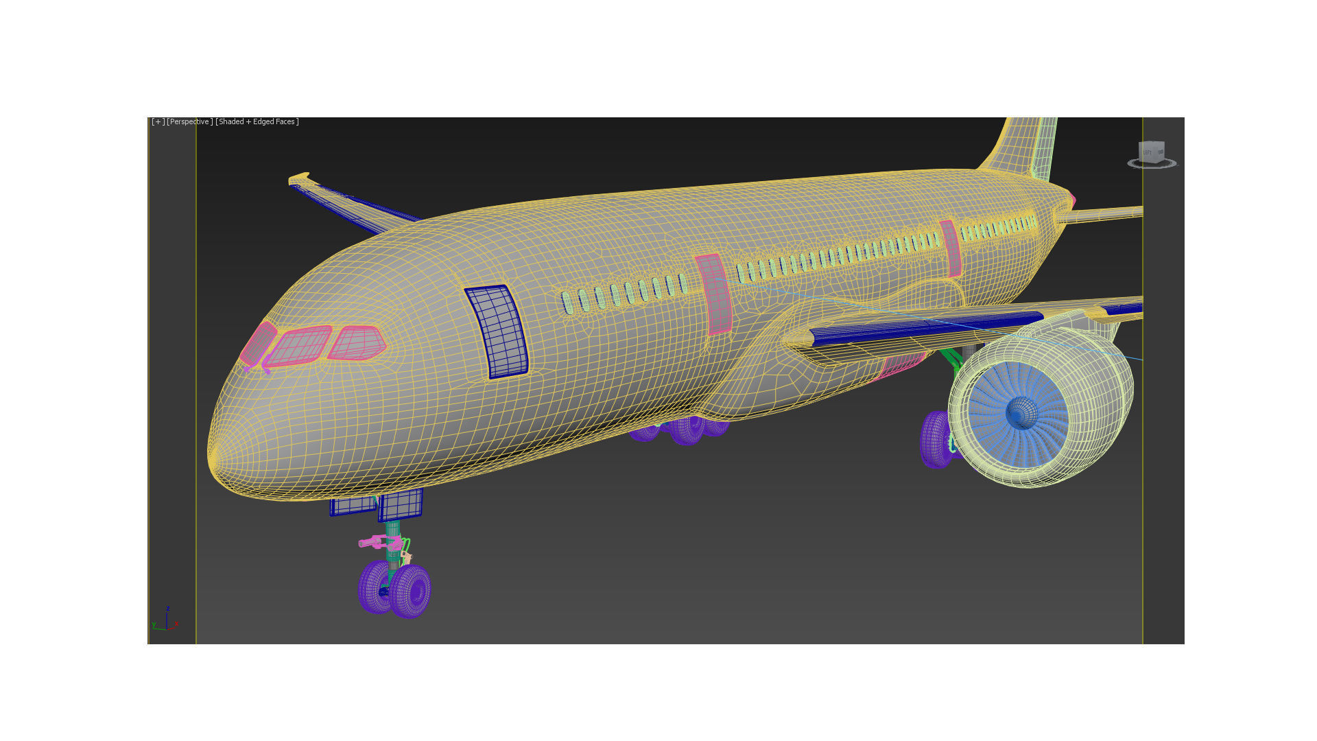 Boeing 787 DREAMLINER high detailed no name livery Low-poly 3D model_10