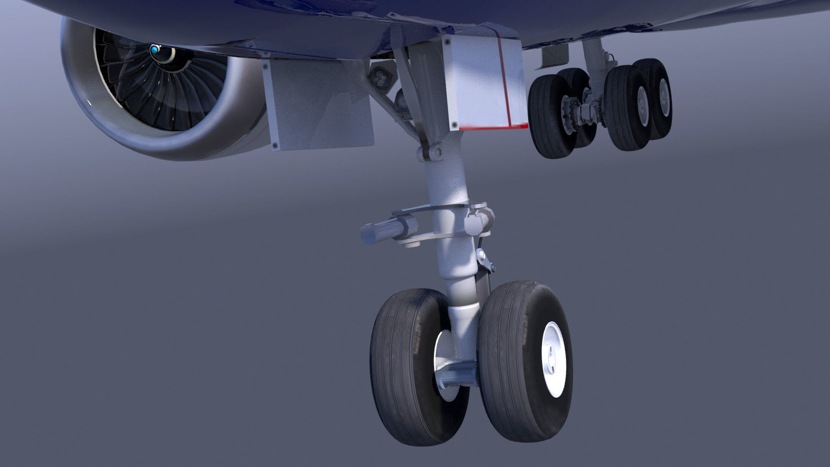 Boeing 787 DREAMLINER high detailed no name livery Low-poly 3D model_6