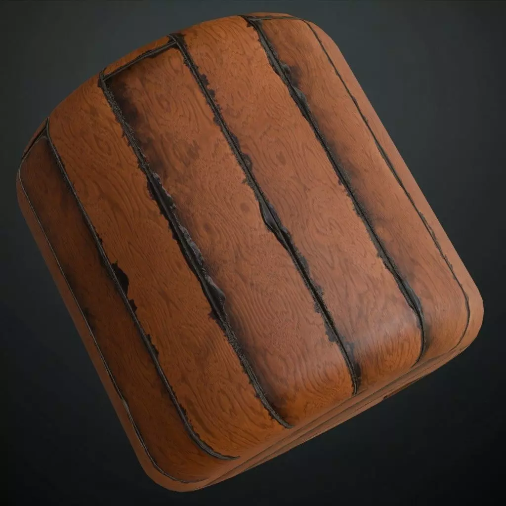 Dark Vertical Grain Rosewood PBR Seamless Texture