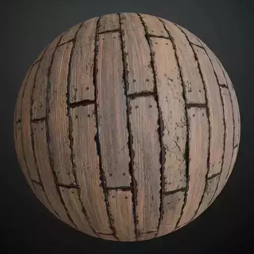 Medieval Reinforced Wood Panels PBR Seamless Texture