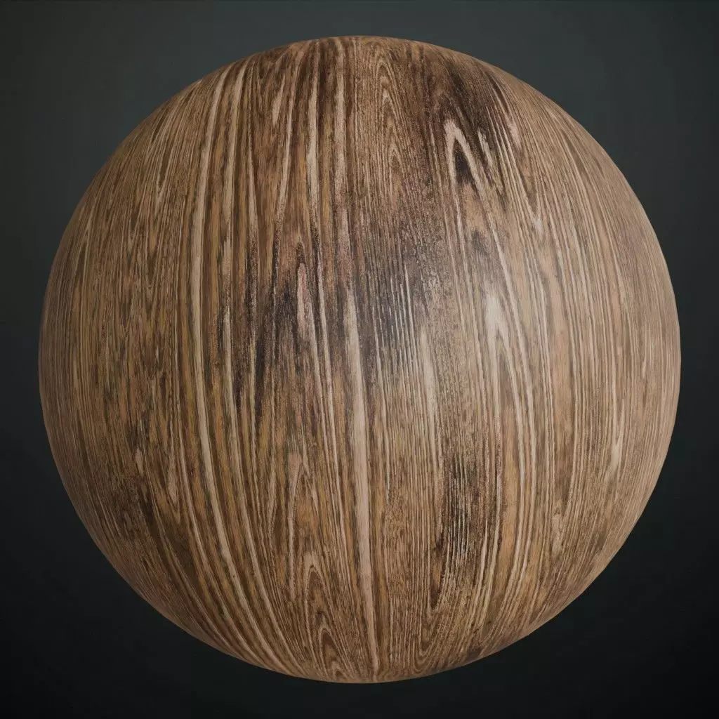 Antique High-Gloss Parquet Floor PBR Seamless Texture