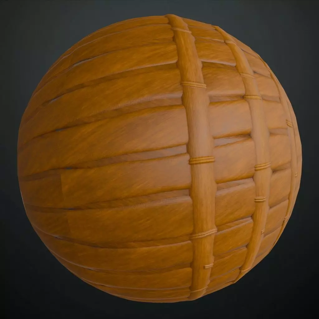 Antique High-Gloss Parquet Floor PBR Seamless Texture