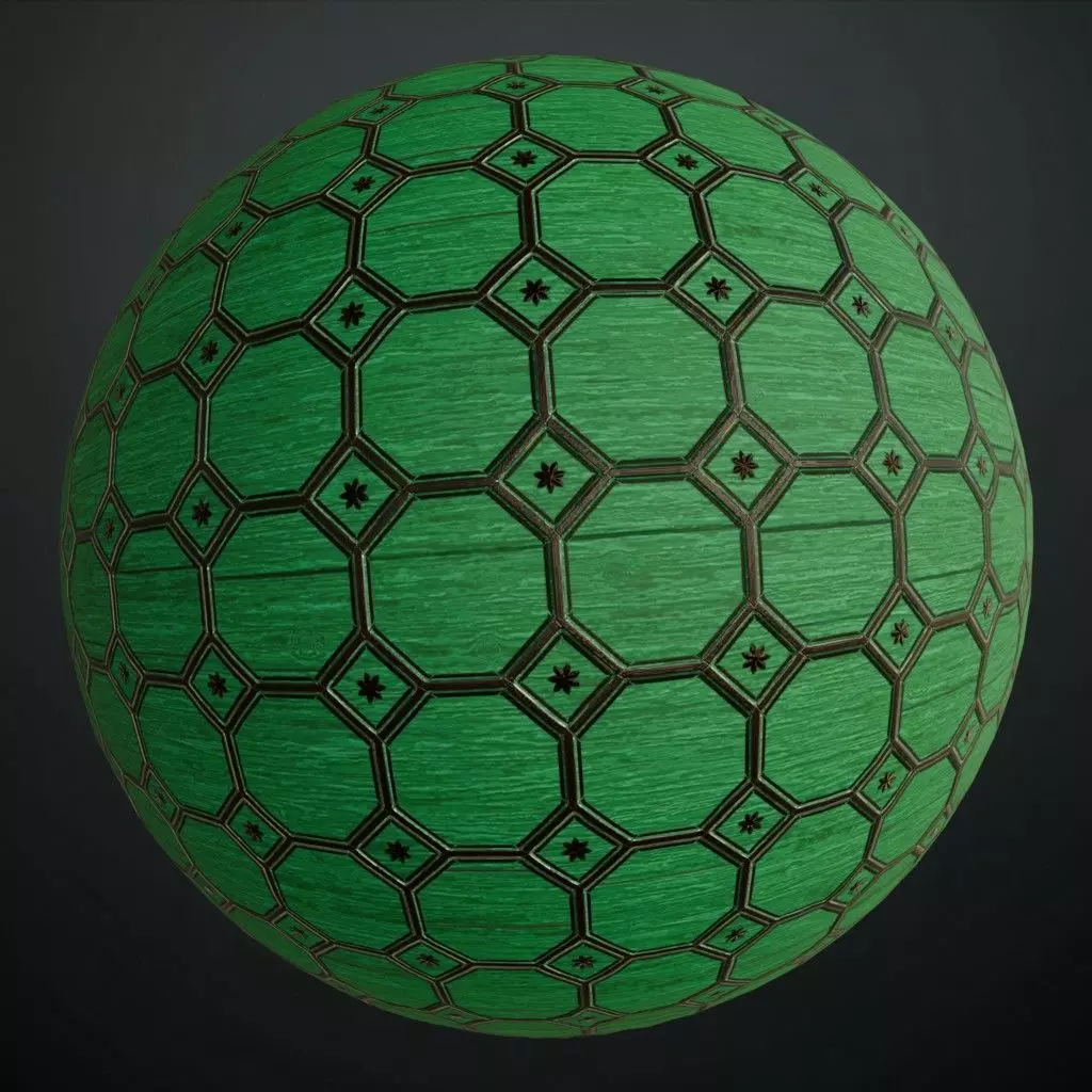 Antique Oak Herringbone Parquet PBR Seamless Texture
